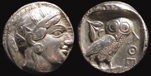 ancient Athens Athena Attica silver owl coins for sale